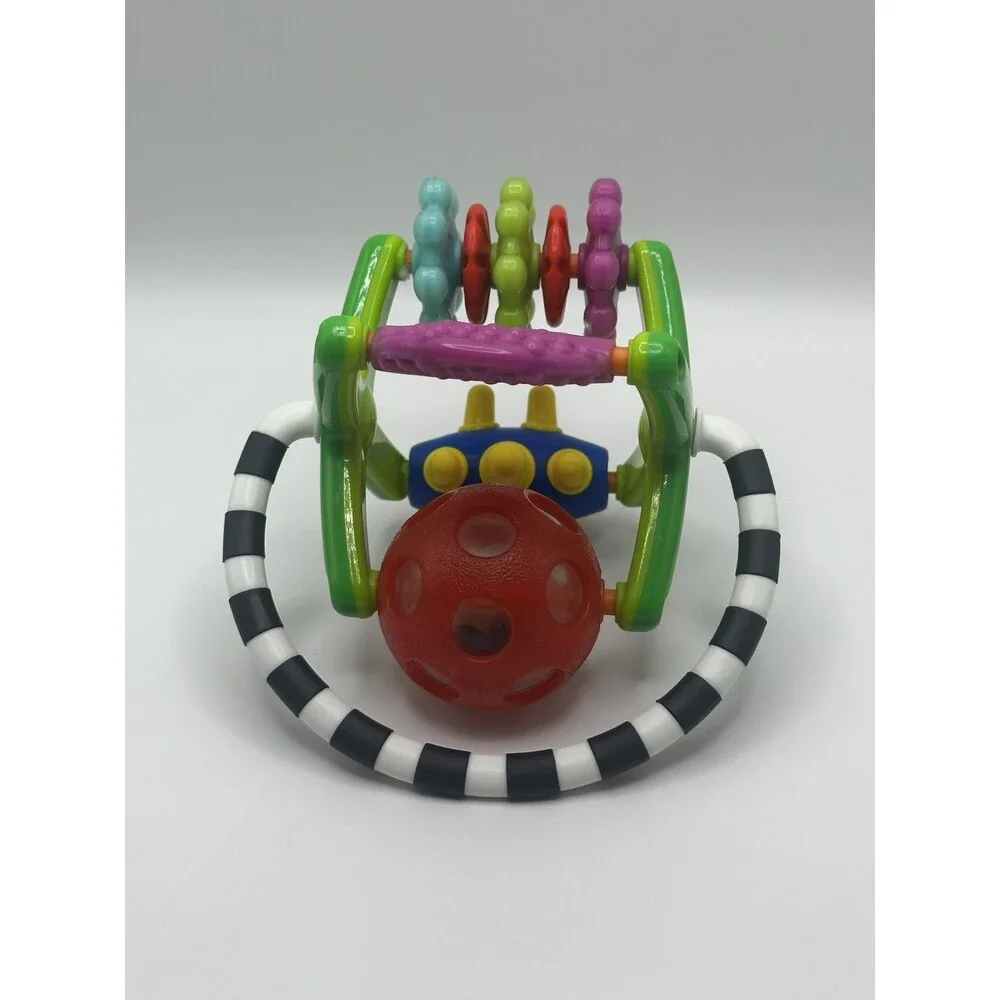 Sensory Baby Rattle Teether Toy Multi Texture Ball Wheel Ring Development